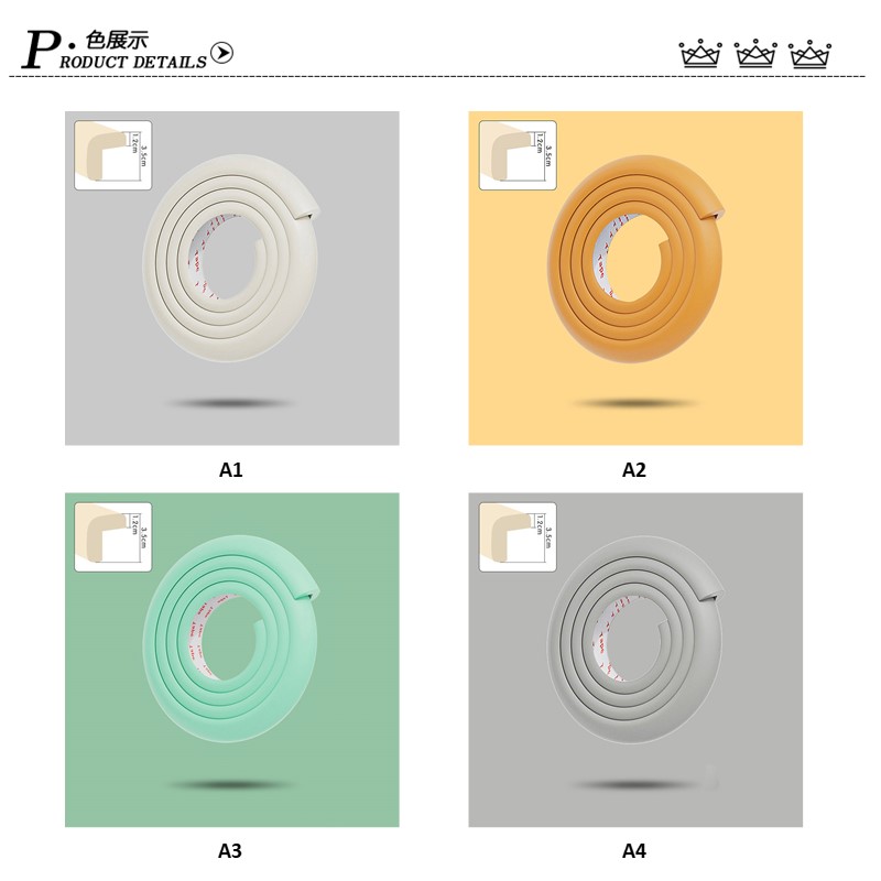 2X2Mセット コーナーガード 水洗いで貼り直せる ゲルテープ ベビーガード コーナークッション 安全対策 セット ケガ防止 