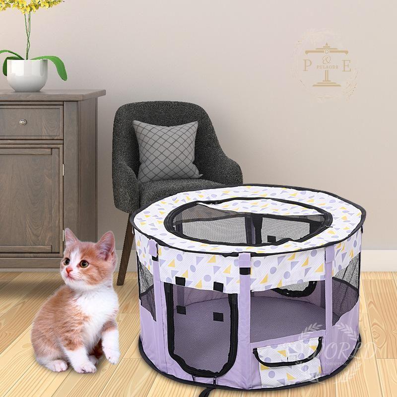 ペットサークル 折りたたみ式 テント 犬 猫 ウサギ用 ペットケージ 丈夫 頑丈 メッシュ 組み立て簡単 全8色 屋外 屋内 持ち運び便利 小動物 車内 小型犬 