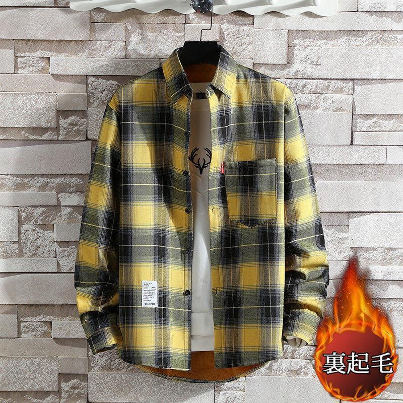 長袖シャツ メンズ チェック柄 裏起毛 カジュアルシャツ ボアシャツ トップス 紳士服 通学 ビジネス 暖かい 秋冬 大きいサイズ 極暖 