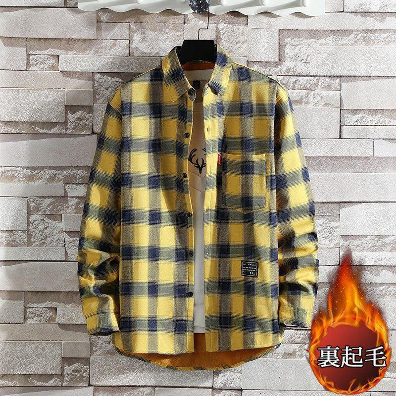 長袖シャツ メンズ チェック柄 裏起毛 カジュアルシャツ ボアシャツ トップス 紳士服 通学 ビジネス 暖かい 秋冬 大きいサイズ 極暖 