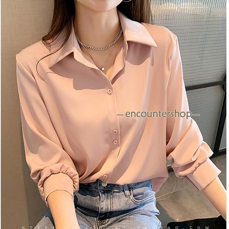 ブラウス レディース 長袖 春秋 長袖シャツ トップス 体型カバー OL ビジネス おしゃれ 通勤 入学式 フォーマル シンプル きれいめ デート 