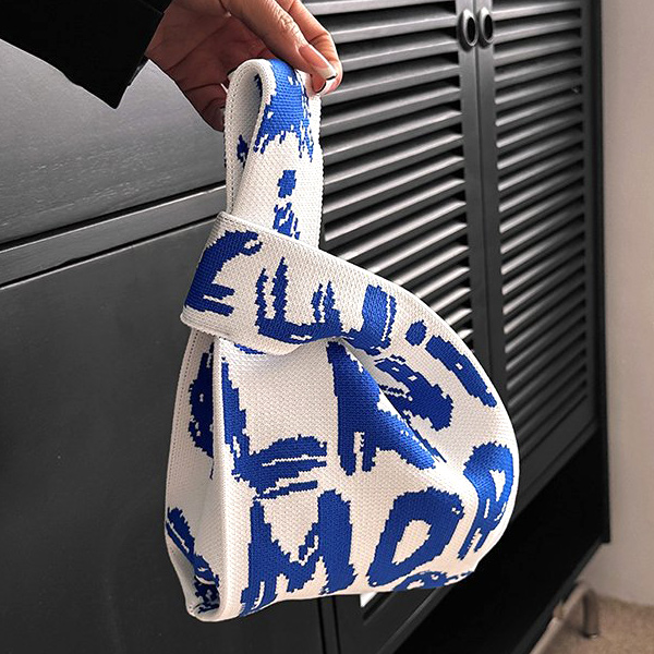 ニット バッグ ニットバッグ マルシェバッグ トートバッグ 縦型 ミニバッグ マルシェ レディース お洒落 送料無料 韓国 かぎ針 クロシェ編み ハンドバッグ 