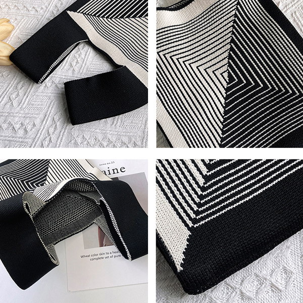 ニット バッグ ニットバッグ マルシェバッグ トートバッグ 縦型 ミニバッグ マルシェ レディース お洒落 送料無料 韓国 かぎ針 クロシェ編み ハンドバッグ 