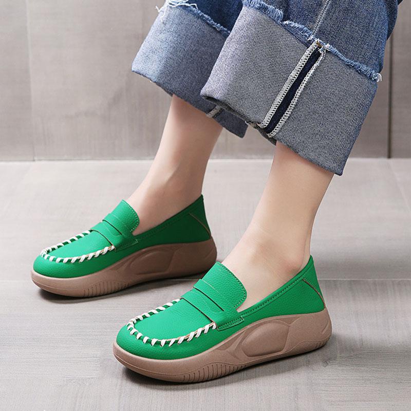 ローファー レディース スリッポン 厚底 柔らかいソール 痛くない 走れる 衝撃吸収 滑り止め モカシン 歩きやすい 美脚 日常着用 通勤 