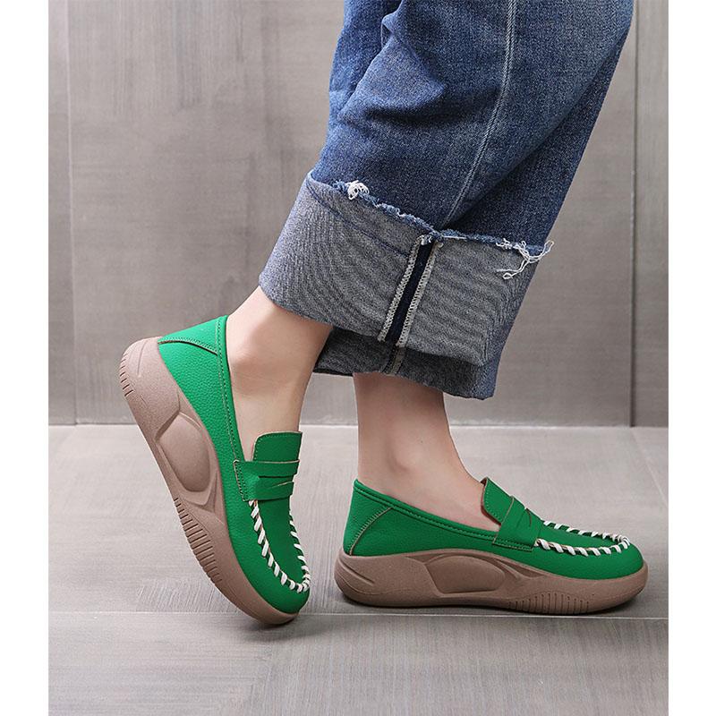 ローファー レディース スリッポン 厚底 柔らかいソール 痛くない 走れる 衝撃吸収 滑り止め モカシン 歩きやすい 美脚 日常着用 通勤 