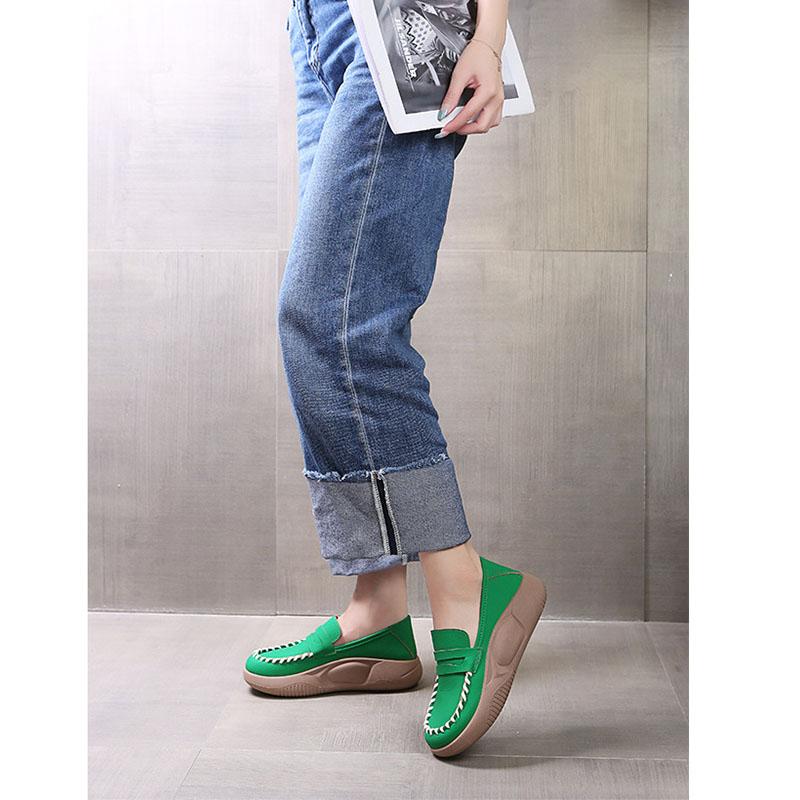 ローファー レディース スリッポン 厚底 柔らかいソール 痛くない 走れる 衝撃吸収 滑り止め モカシン 歩きやすい 美脚 日常着用 通勤 