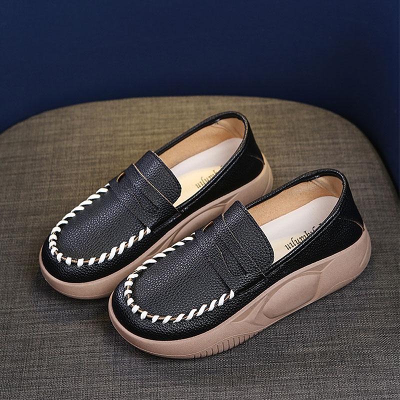 ローファー レディース スリッポン 厚底 柔らかいソール 痛くない 走れる 衝撃吸収 滑り止め モカシン 歩きやすい 美脚 日常着用 通勤 