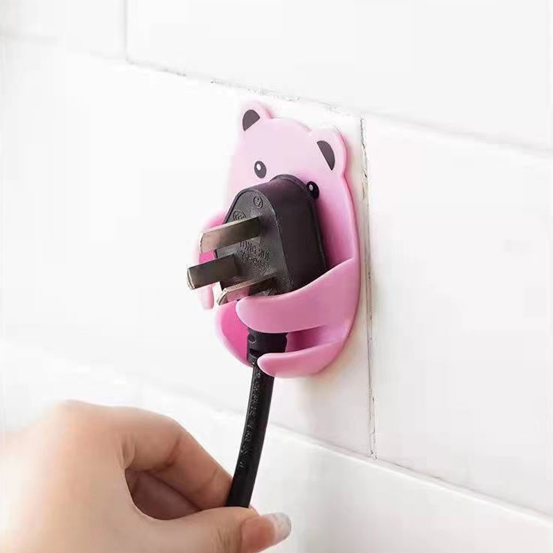 プラグ プラグフック ケーブル フック ホルダー 電源コード 収納 壁用 キッチン 収納ラック 粘着フック 2個セット 強力 