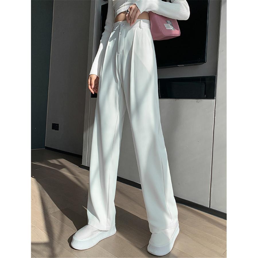 チノパン ワイドパンツ スラックス レディース パンツ ズボン 春夏 イージーパンツ ボゆったり テーパード 体型カバー ロング カジュアル 