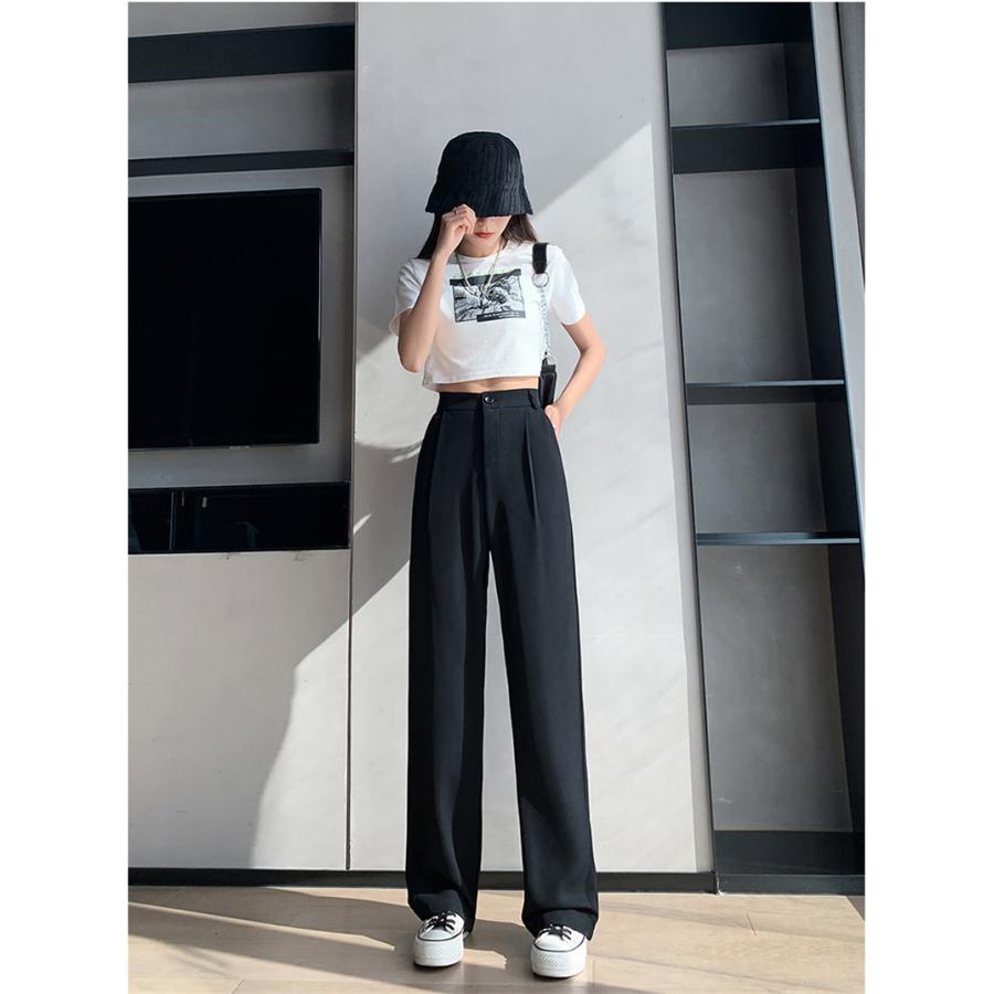 チノパン ワイドパンツ スラックス レディース パンツ ズボン 春夏 イージーパンツ ボゆったり テーパード 体型カバー ロング カジュアル 