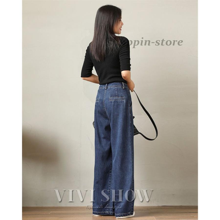 デニムパンツ レディース レギンス 春秋冬 ワイドデニム ワイドパンツ ファッション 大きいサイズ ジーンズ デニム おしゃれ ガウチョパンツ パンツ 