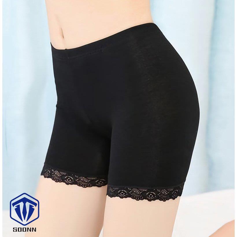 ショーツ 下着 インナー レディース 女性用 パンツ レース 一分丈 白 無地 シンプル ボックスショーツ かわいい 黒 フリル おしゃれ フラワー 