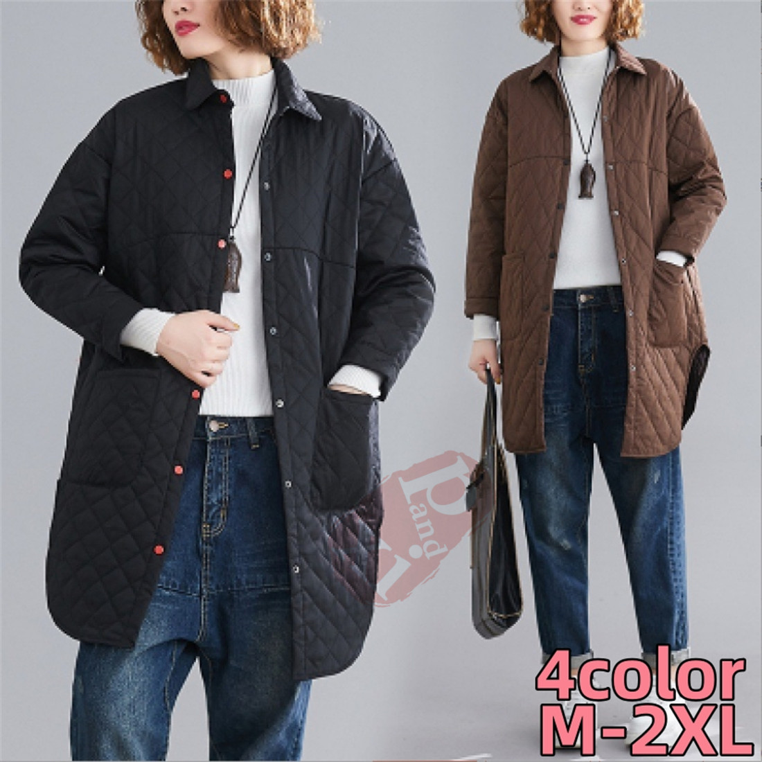 中綿コート ダウンジャケット ダウンコート ロング丈 チェスターコート 防寒 お出かけ ゆったり 体型カパー 40代50代 冬 アウター トップス レディース 