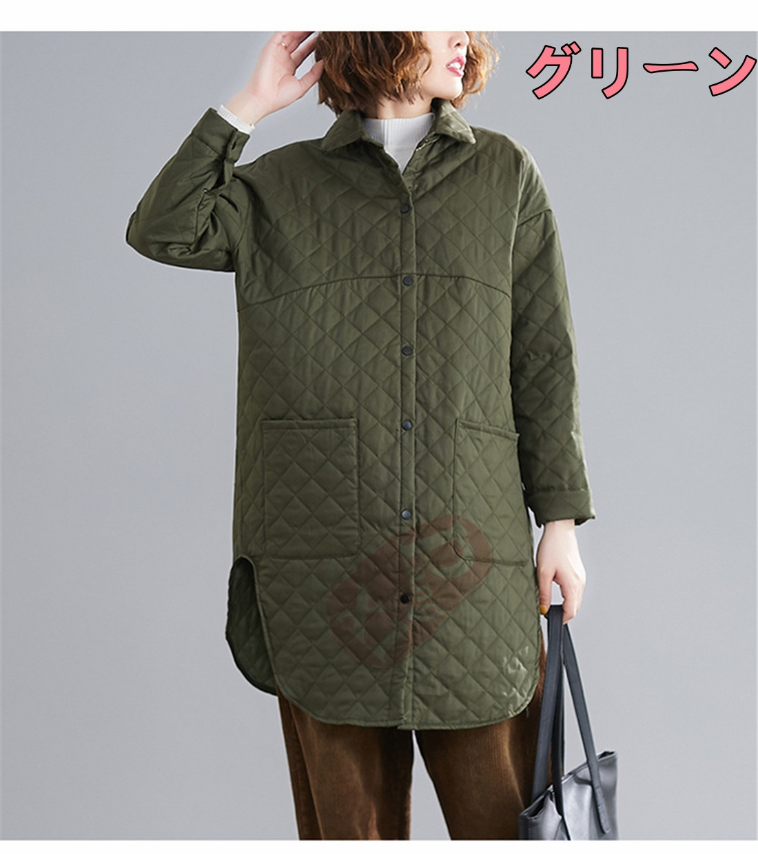 中綿コート ダウンジャケット ダウンコート ロング丈 チェスターコート 防寒 お出かけ ゆったり 体型カパー 40代50代 冬 アウター トップス レディース 