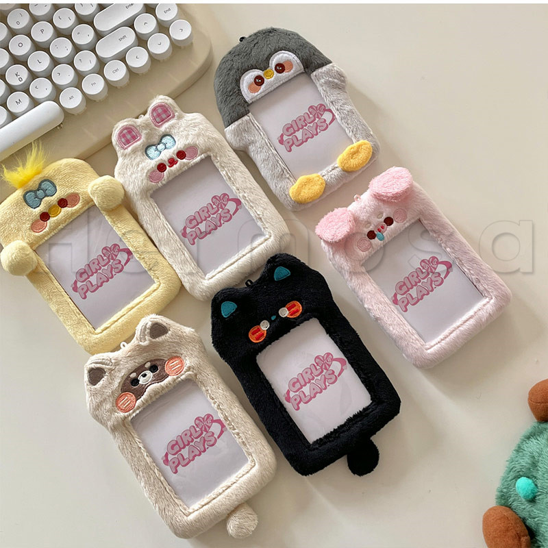 パスケース 定期入れ かわいい ふわふわ 動物 クリア窓付き アイドル キーホルダー キャンパスカード 送料無料 ファッション カード収納 カードケース 