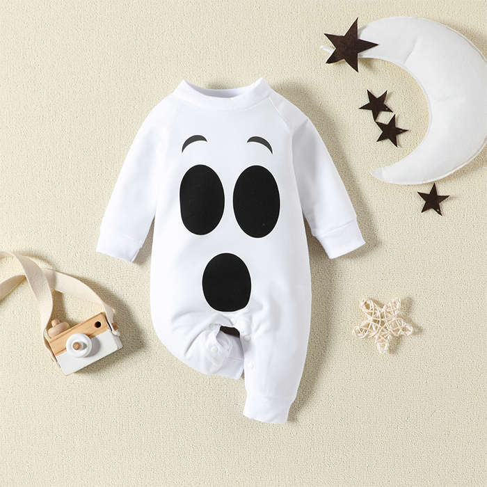 スリーパー キッズ 秋 冬 ハロウィン カボチャ 幽霊 ハロウィン 衣装 寝冷え対策 吸水性抜群 寝具 パジャマ 部屋着 通気性抜群 パジャマ 股スナップ付き 幼児 