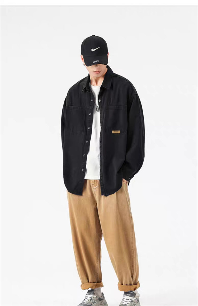 メンズ トップス シャツ ワークシャツ カーゴシャツ カジュアルシャツ ゆったり カジュアルシャツ かっこいい 長袖シャツ 大きいサイズ 紳士服 開襟シャツ 