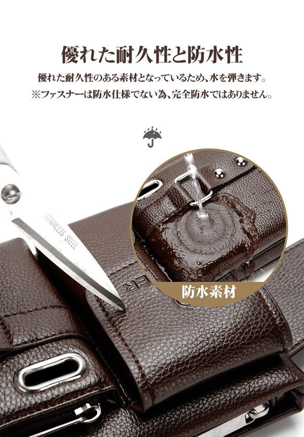 ボディバッグ メンズ レディース ワンショルダー ショルダーバッグ ウエストバッグ PUレザー 通勤通学 。軽量 。調 かばん 斜めがけ バッグ 大容量 