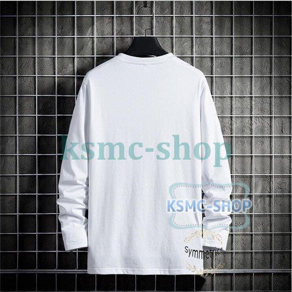 Tシャツ メンズ 無地 綿100％ 長袖Tシャツ ロンT 細身 秋物 カジュアル ティーシャツ おしゃれ 英字 トップス 