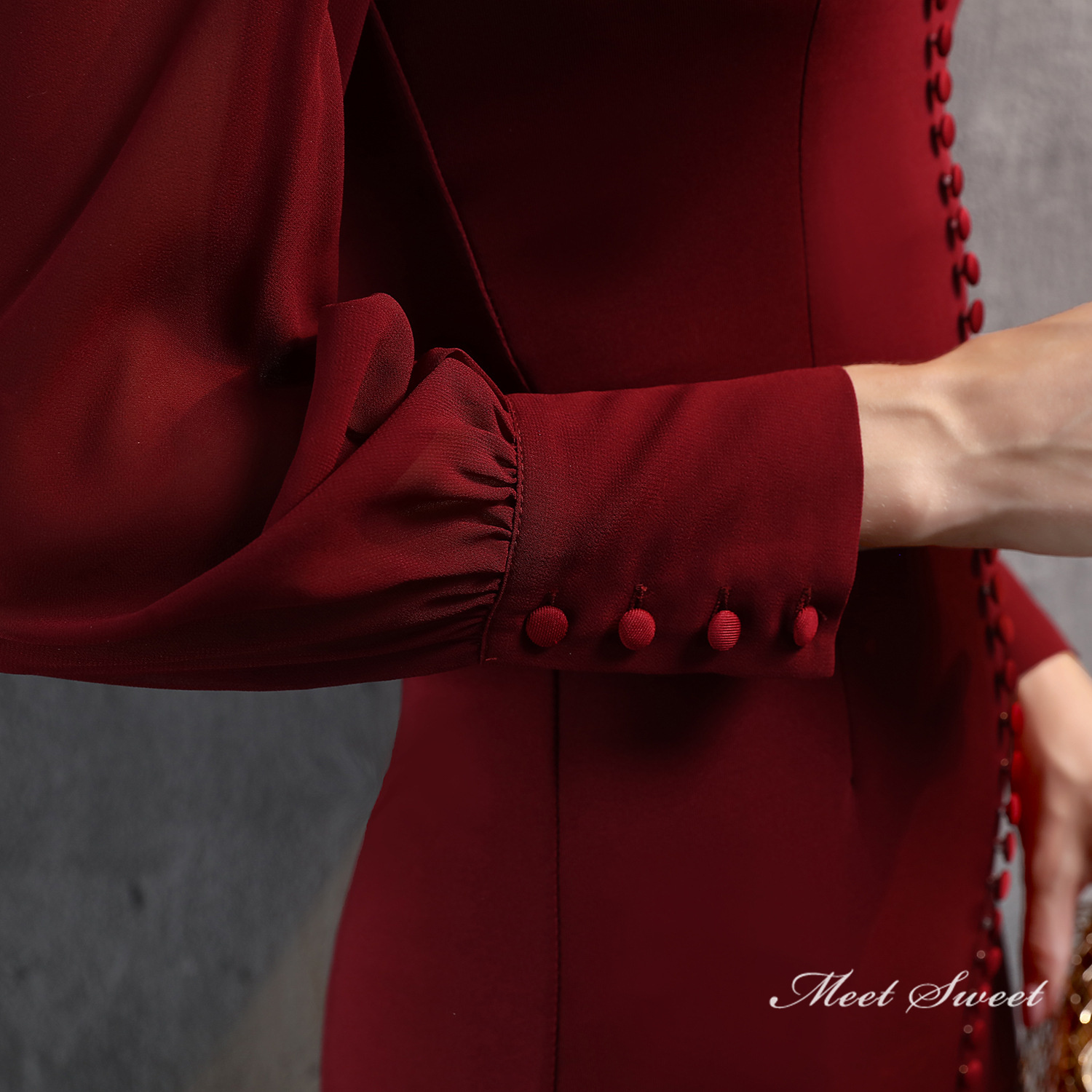 カラードレス ミニドレス パーティードレス 結婚式 二次会 発表会 ワンピース ファスナー ブライダル 食事会 フォーマルドレス サテン 演奏会 ロングスリーブ 