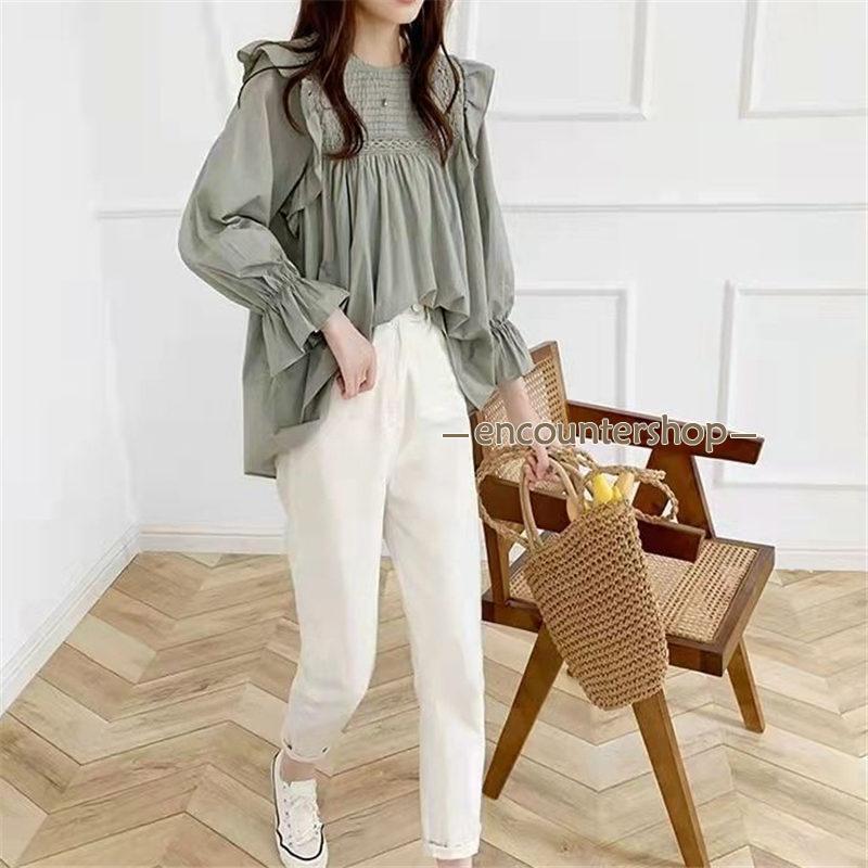 ブラウス レディース 長袖 春秋 長袖シャツ フリル おしゃれ ビジネス 通勤 入学式 デート シンプル OL フォーマル 体型カバー トップス 