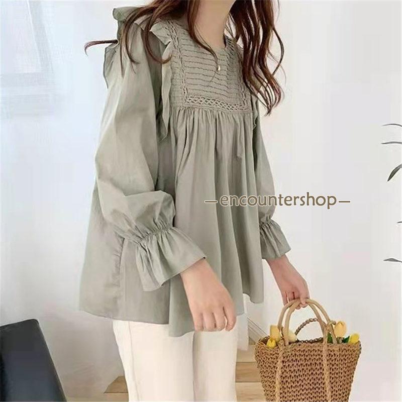 ブラウス レディース 長袖 春秋 長袖シャツ フリル おしゃれ ビジネス 通勤 入学式 デート シンプル OL フォーマル 体型カバー トップス 