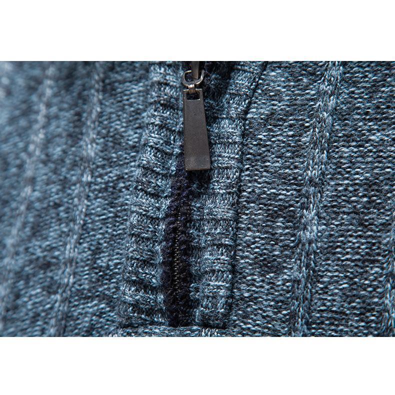 ニットセーター メンズ 秋冬 長袖 ニットトップス 冬服 カジュアル通勤 プルオーバー カッコイイ 裏起毛 無地セーター 