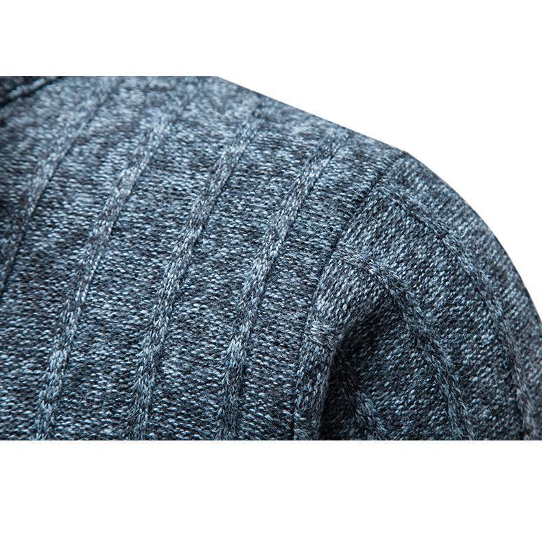 ニットセーター メンズ 秋冬 長袖 ニットトップス 冬服 カジュアル通勤 プルオーバー カッコイイ 裏起毛 無地セーター 