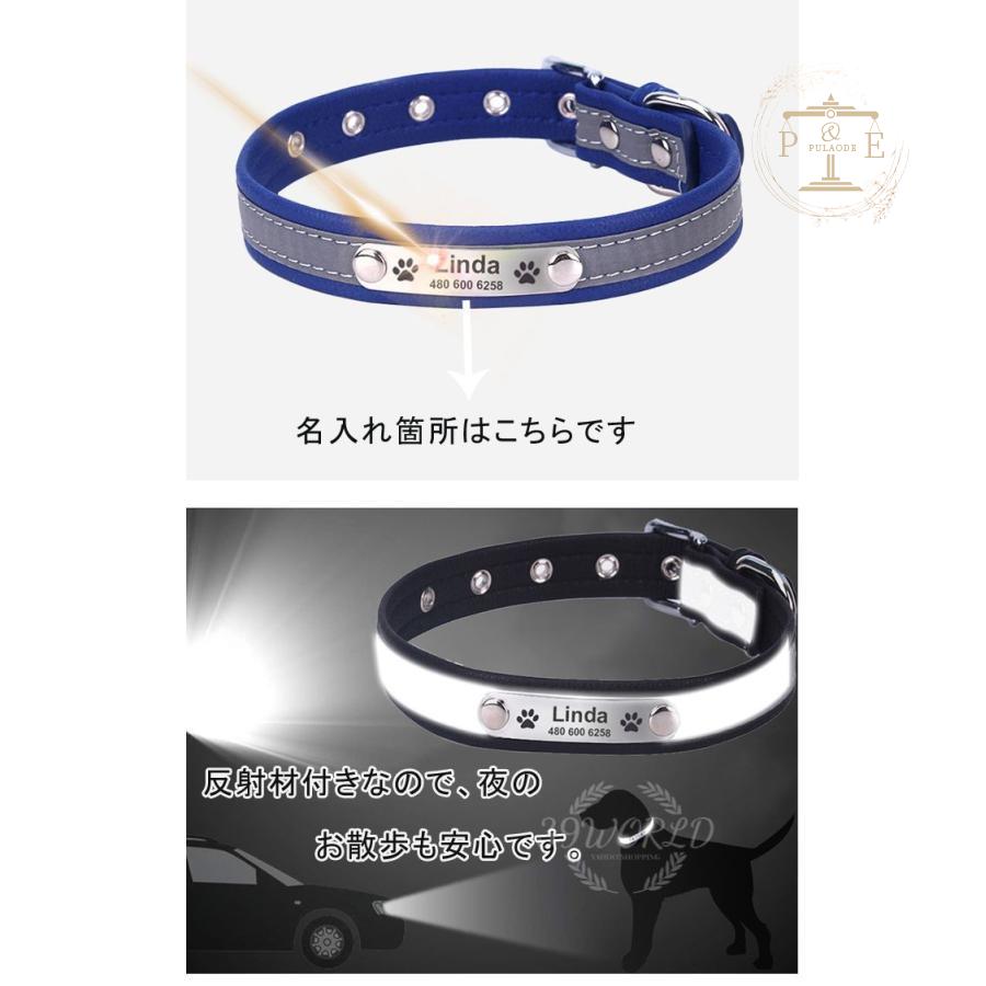 首輪 名前入 小型犬 中型犬 大型犬 首輪 メタル 雑貨 安全 迷子札 デザイン ペット用品 犬 猫用品 IDタグ 名札 光る シンプル 
