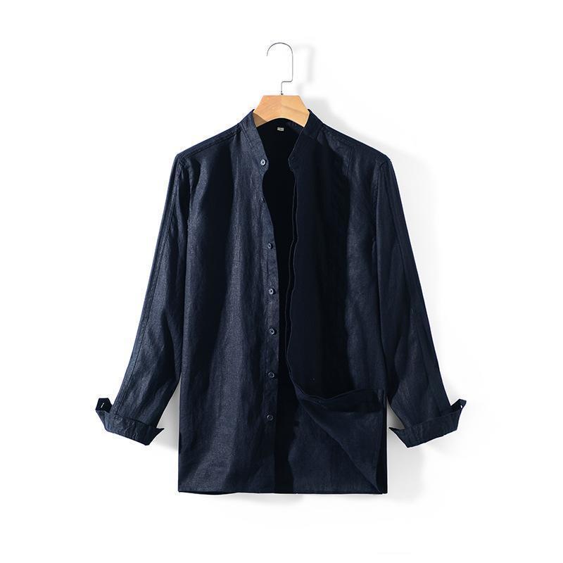 シャツ リネン コットン カジュアルシャツ ホワイトシャツ ワイシャツ 白シャツ ビジネス メンズ ファッション トップス 長袖 綿麻シャツ 