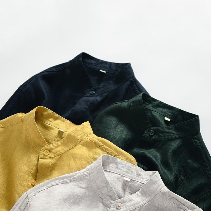 シャツ リネン コットン カジュアルシャツ ホワイトシャツ ワイシャツ 白シャツ ビジネス メンズ ファッション トップス 長袖 綿麻シャツ 