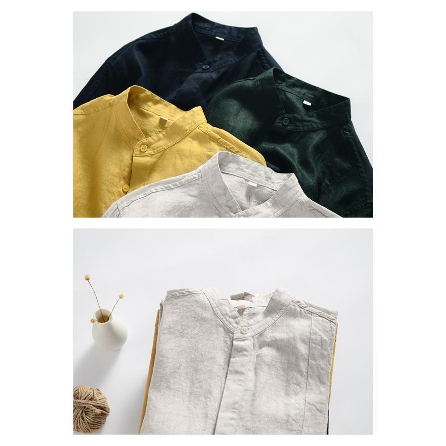 シャツ リネン コットン カジュアルシャツ ホワイトシャツ ワイシャツ 白シャツ ビジネス メンズ ファッション トップス 長袖 綿麻シャツ 