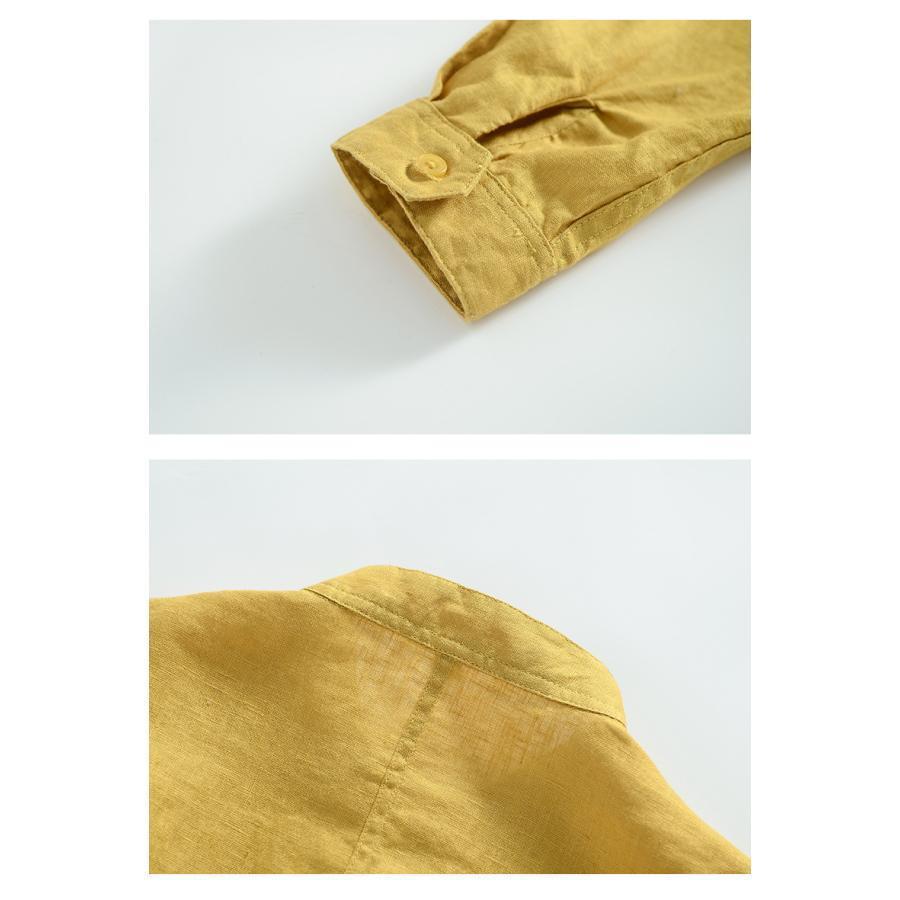 シャツ リネン コットン カジュアルシャツ ホワイトシャツ ワイシャツ 白シャツ ビジネス メンズ ファッション トップス 長袖 綿麻シャツ 