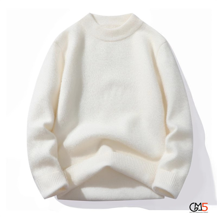 セーター メンズ モコモコ 秋服 トップス モヘヤ 無地 ブルオーバ セーター 防寒 暖かい 秋物 冬服 新作 ニート 