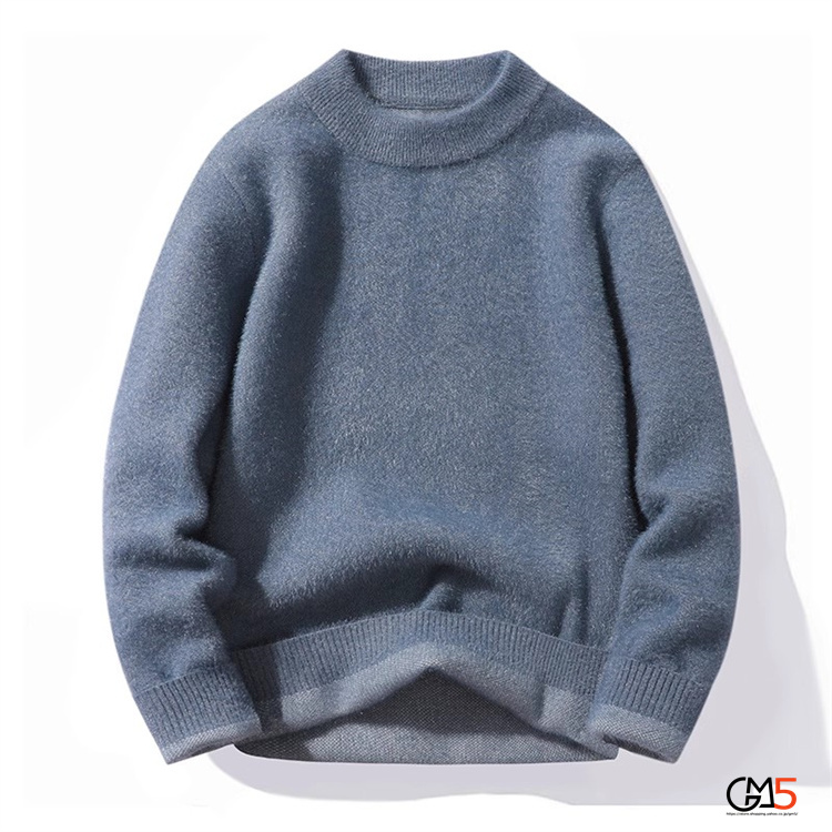 セーター メンズ モコモコ 秋服 トップス モヘヤ 無地 ブルオーバ セーター 防寒 暖かい 秋物 冬服 新作 ニート 