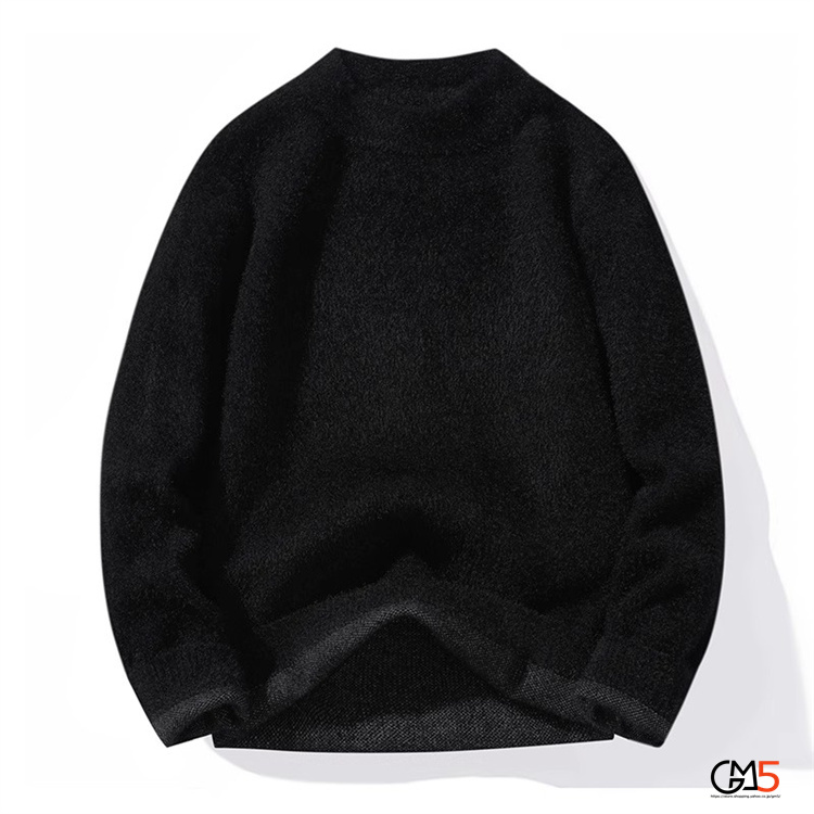 セーター メンズ モコモコ 秋服 トップス モヘヤ 無地 ブルオーバ セーター 防寒 暖かい 秋物 冬服 新作 ニート 