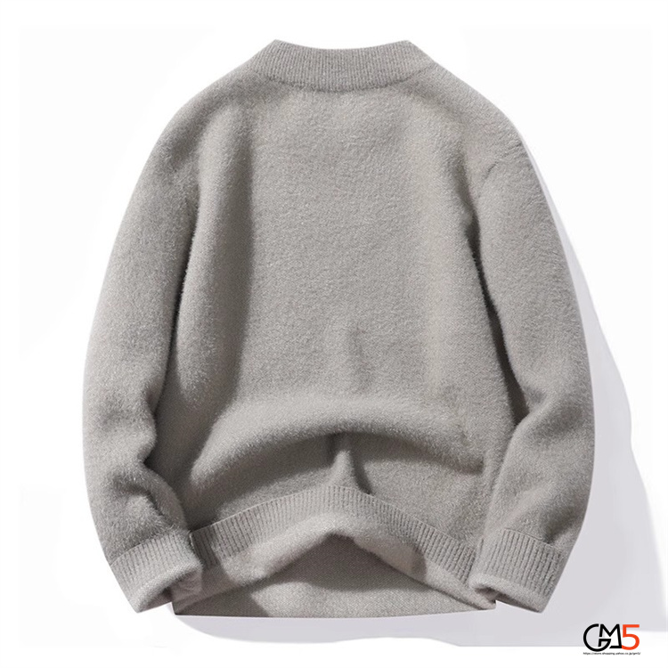 セーター メンズ モコモコ 秋服 トップス モヘヤ 無地 ブルオーバ セーター 防寒 暖かい 秋物 冬服 新作 ニート 