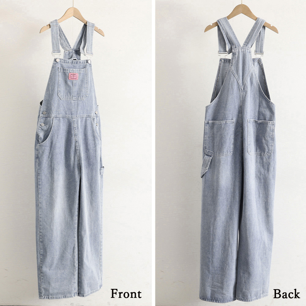 デニムサロペット オールインワン レトロ  
