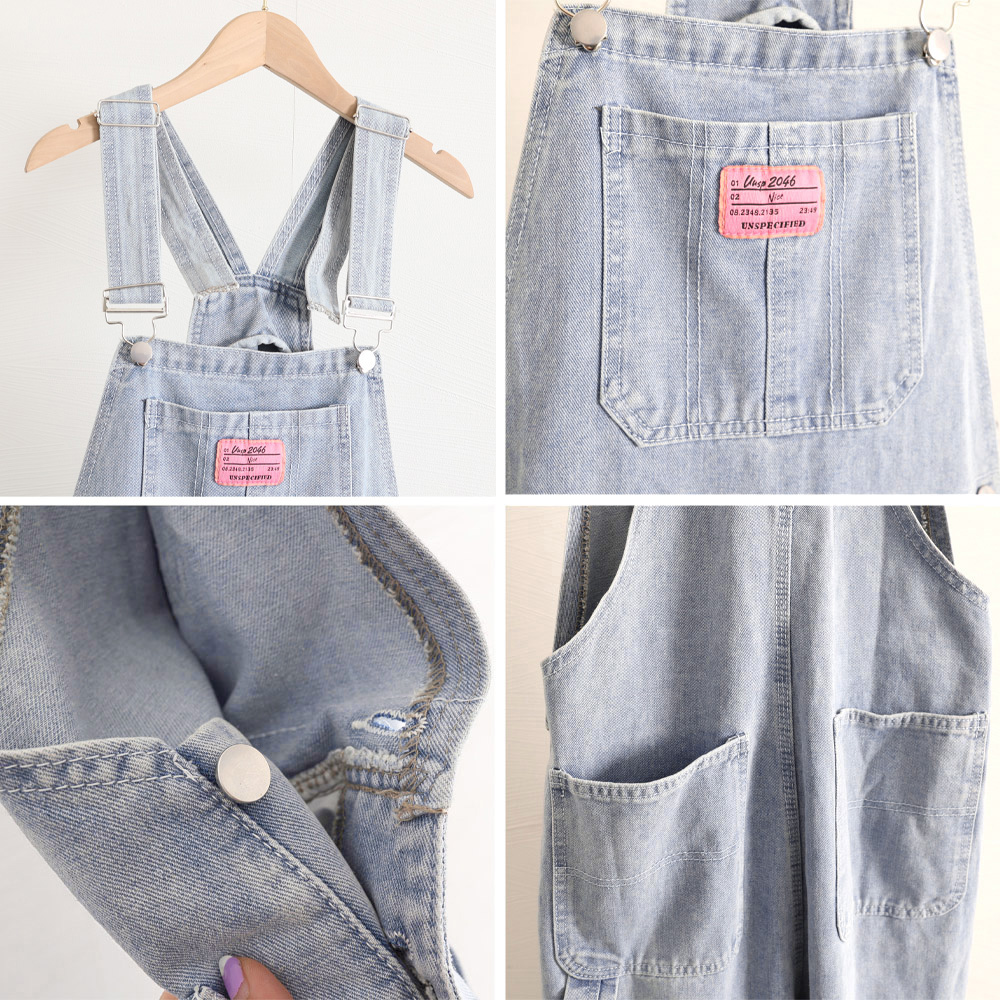 デニムサロペット オールインワン レトロ  