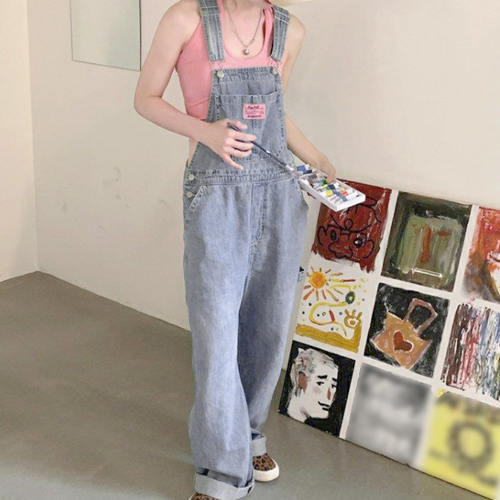 デニムサロペット オールインワン レトロ  