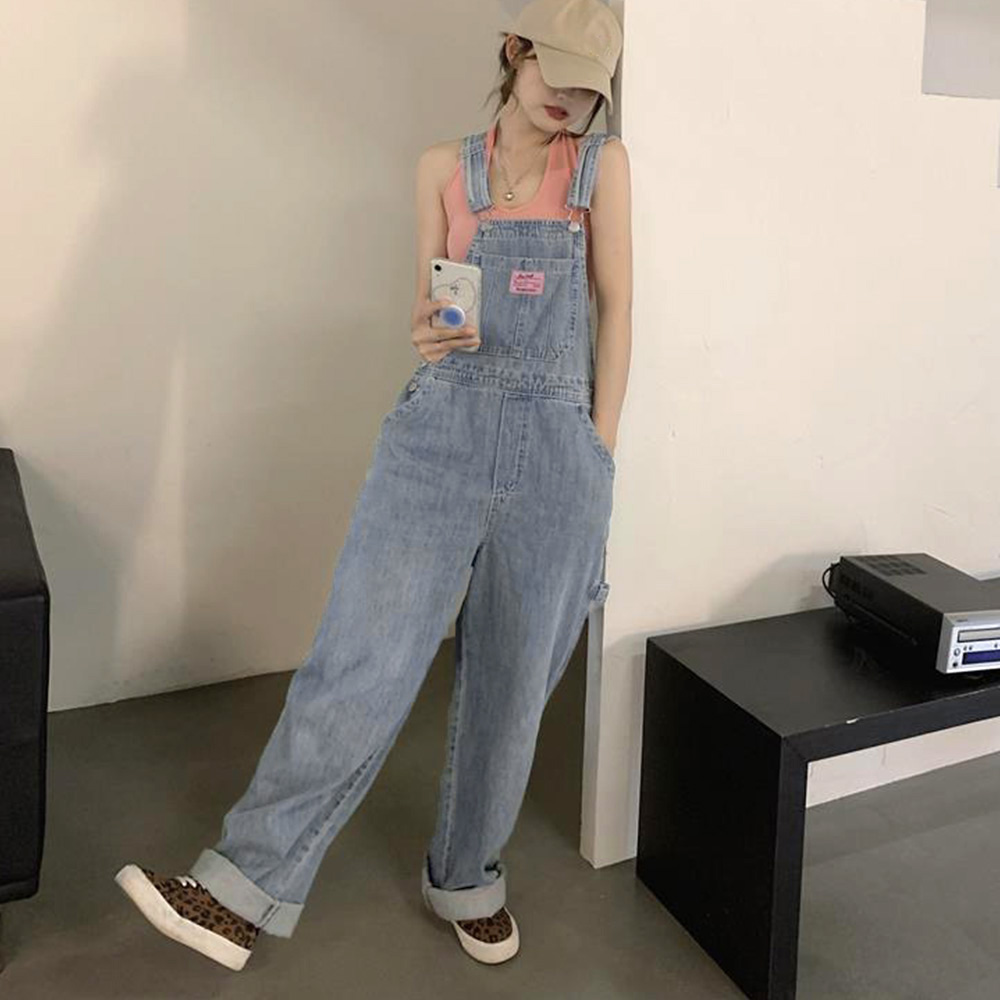 デニムサロペット オールインワン レトロ  