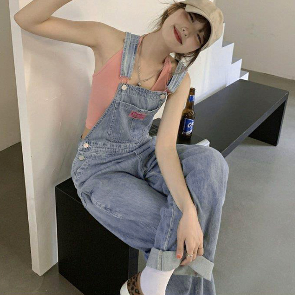 デニムサロペット オールインワン レトロ  