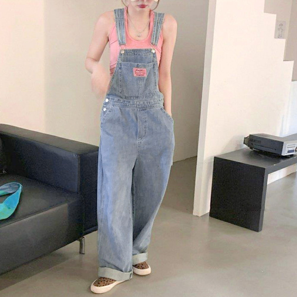 デニムサロペット オールインワン レトロ  