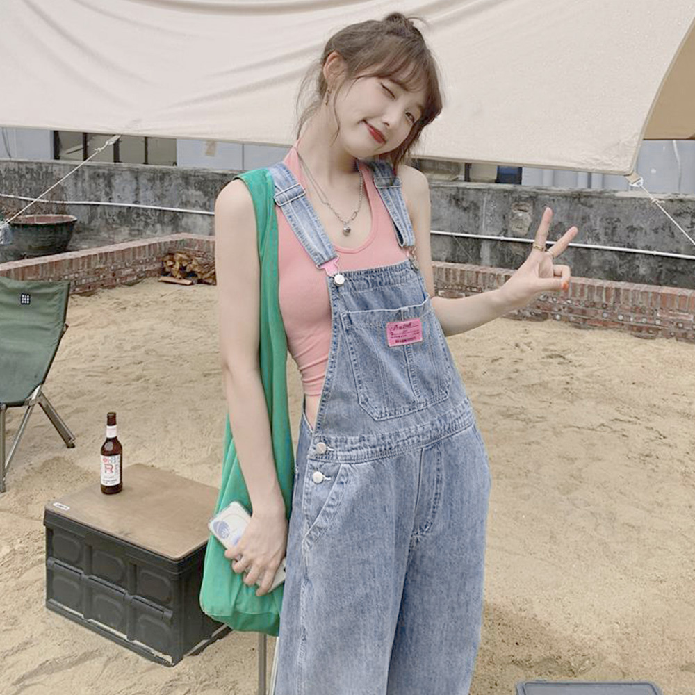 デニムサロペット オールインワン レトロ  