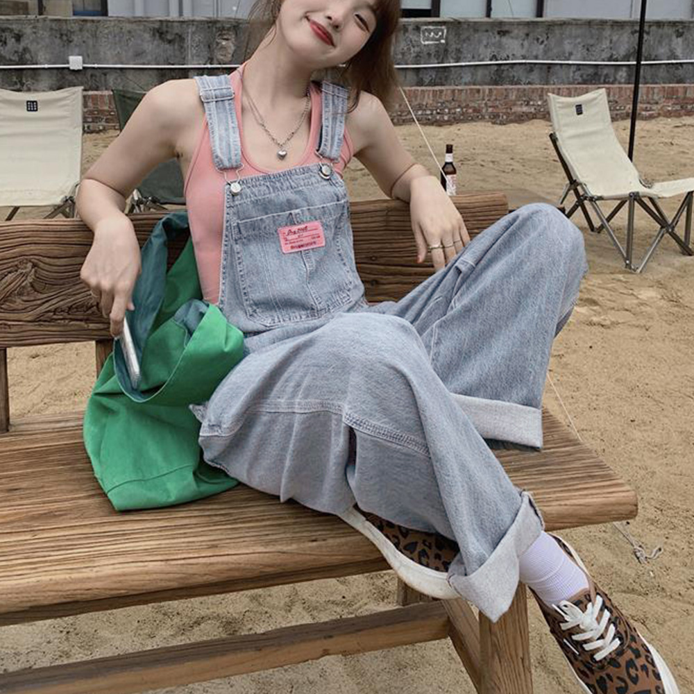 デニムサロペット オールインワン レトロ  