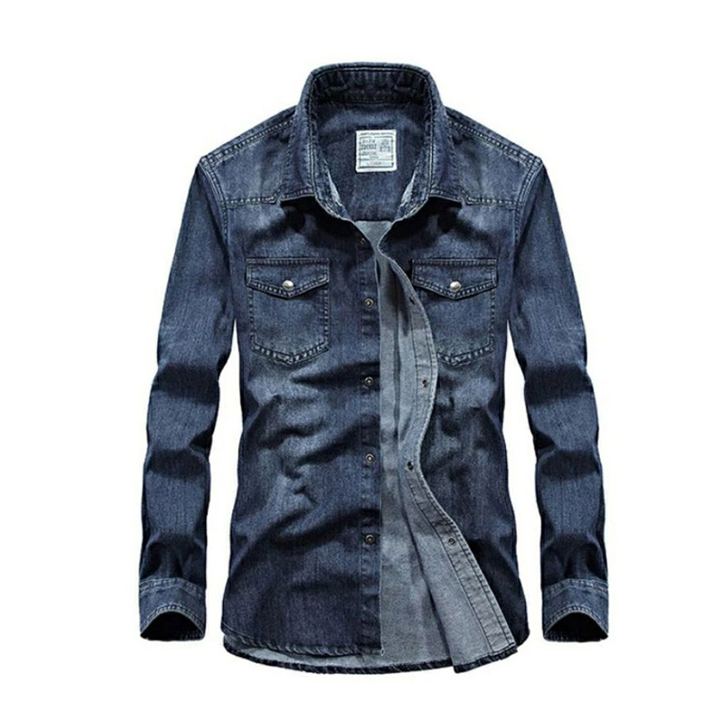 デニムシャツ メンズ 長袖 おしゃれ カジュアル シャツ コットン コットン メンズファッションプレゼント 秋 胸ポケット ジージャン デニムジャケット 春服 