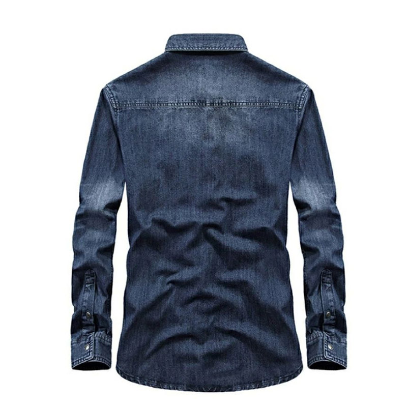 デニムシャツ メンズ 長袖 おしゃれ カジュアル シャツ コットン コットン メンズファッションプレゼント 秋 胸ポケット ジージャン デニムジャケット 春服 