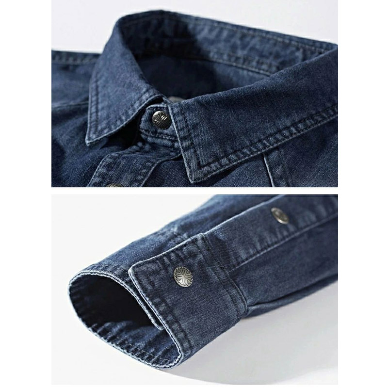 デニムシャツ メンズ 長袖 おしゃれ カジュアル シャツ コットン コットン メンズファッションプレゼント 秋 胸ポケット ジージャン デニムジャケット 春服 