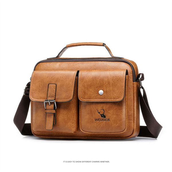 ビジネスバッグ メンズ 大容量 2WAY ショルダーバッグ 斜め掛け 就活 メッセンジャーバッグ 斜め掛け 出張 PUレザー おしゃれ 。 旅行 軽量 通勤 メンズ 