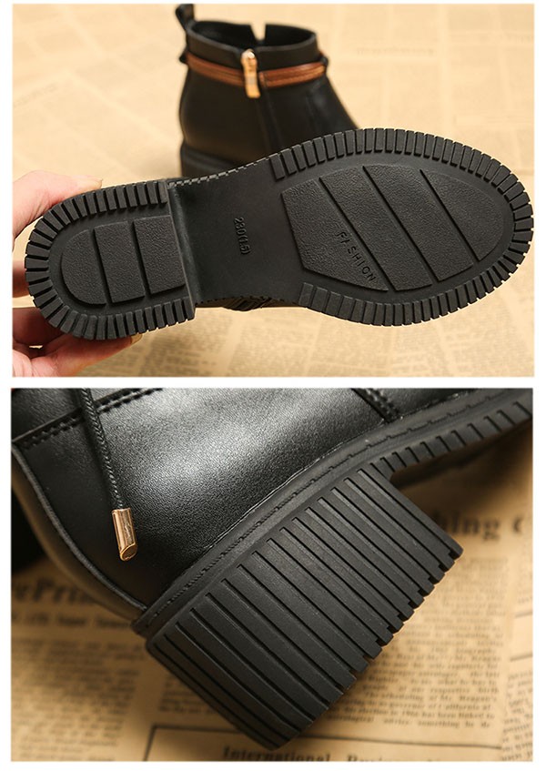 ショートブーツ レディース 歩きやすい 軽量 サイドジップ 滑らない 防滑 黒 防寒 小さいサイズ カジュアル 大きいサイズ 痛くない 